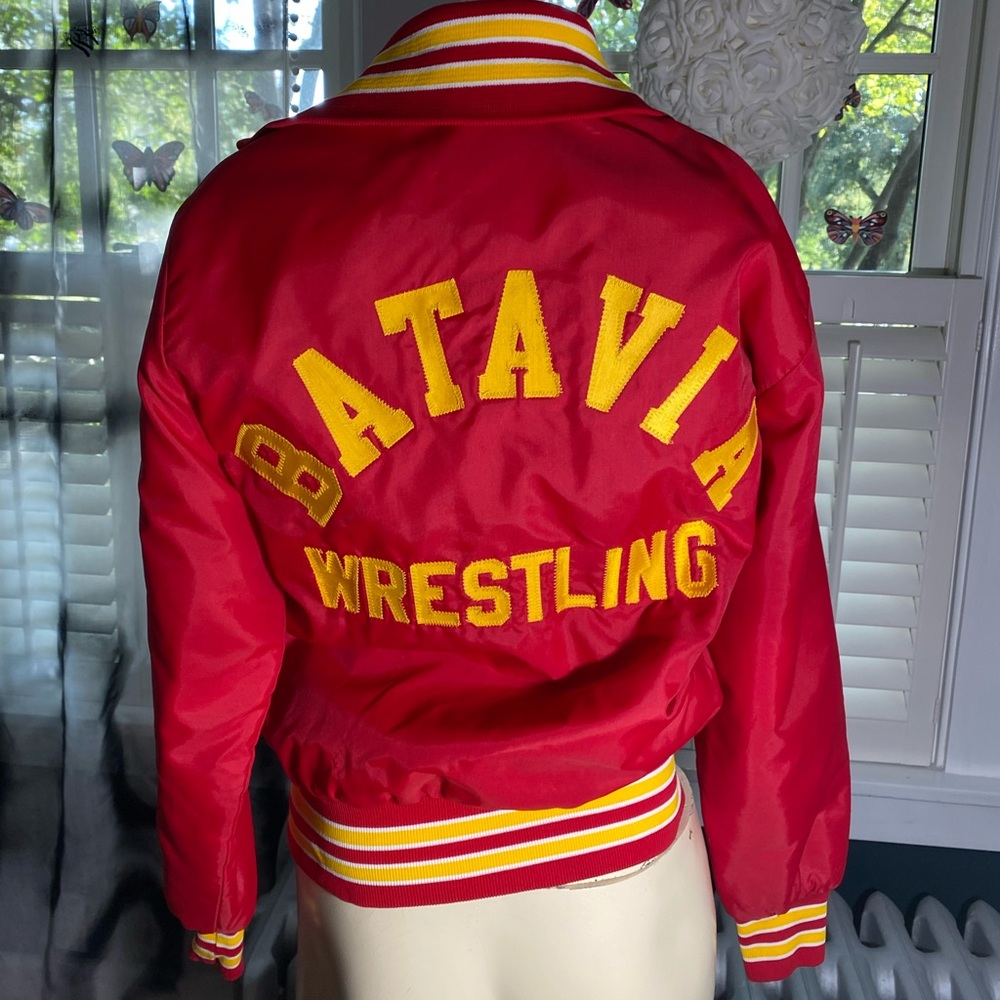 Batavia Wrestling Red Varsity Jacket